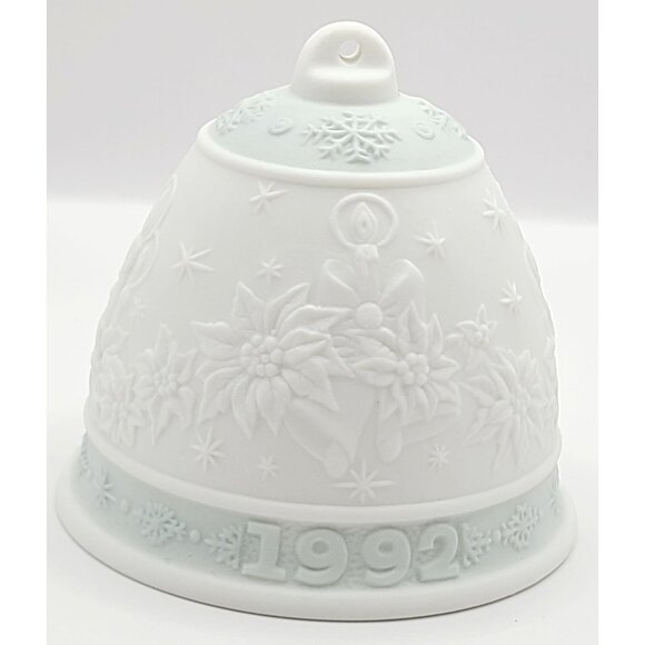 Lladro 1992 Porcelain Christmas Bell Ornament In Original Box No hangtag - Picture 1 of 12